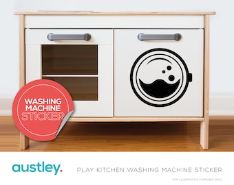 Play Kitchen Washing Machine Sticker, DIY Makeover, fits a Duktig Play Kitchen