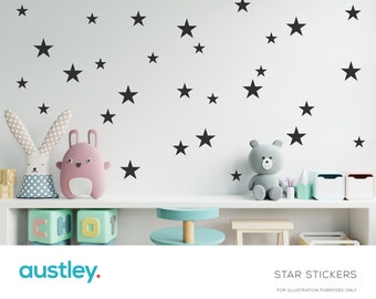 84 étoiles Stickers muraux, Stickers muraux étoiles, Art mural, Stickers muraux, Art mural, Stickers muraux, Bureau, Chambre de bébé, Chambre à coucher, Différentes tailles