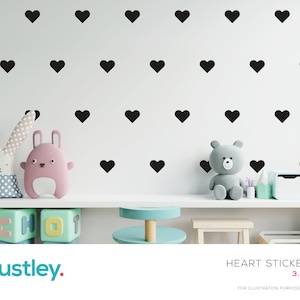 Heart Stickers, Heart Wall Decals, Heart Wall Art, Wall Decals, Wall Art, Wall Stickers, Office, Nursery, Bedroom, Living Room, Heart Shapes
