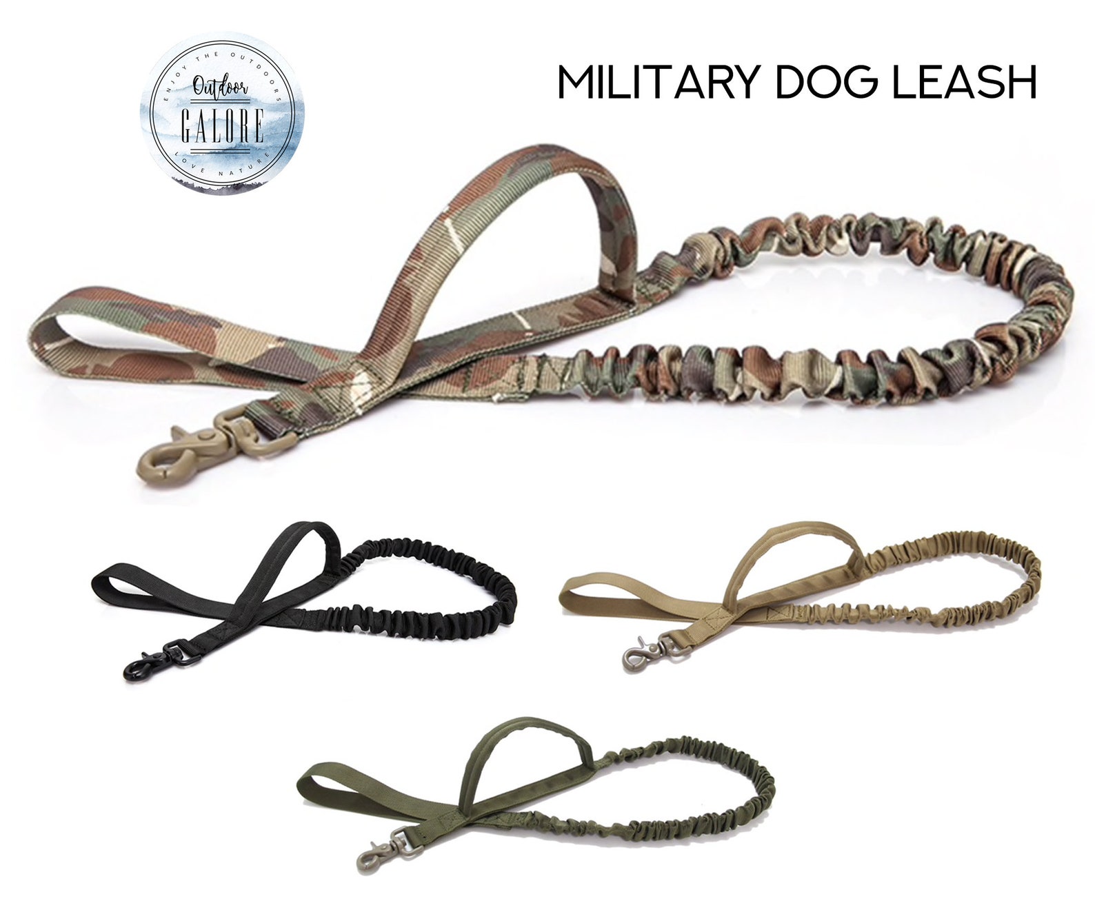 Military Tactical Dog Leash Stretch Leash K9 German Shepherd 2 Etsy