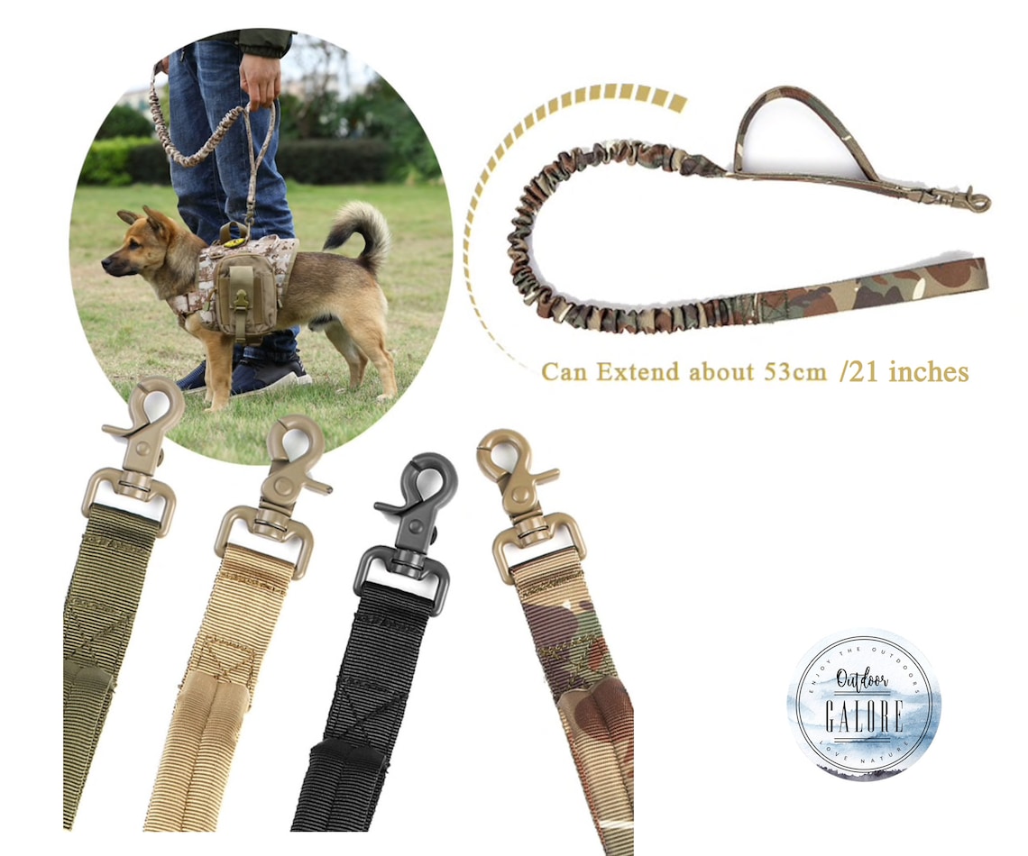 Military Tactical Dog Leash Stretch Leash K9 German Shepherd 2 Etsy