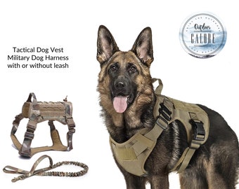 military dog harness with handle