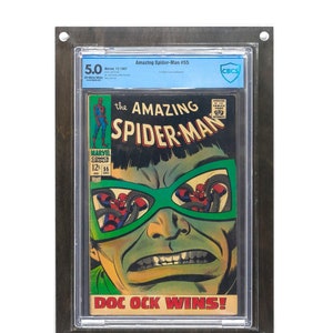 UV-FLEX Display Case | 99% UV-Protected Acrylic | Graded Comic Book Slab Frame | Wood & Acrylic | Wall Mounted Display | Stained Options