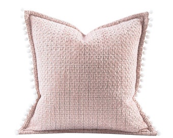 ROSA KISSENBEZUG, ROSA Rosa Kissen, Dusty Rose Kissen, Süße Kissenhülle, Canvas Kissenbezug, handgemachter Kissenbezug, Home Deko Kissenbezug
