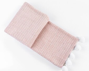 Coperta rosa chiaro, coperta ponderata, coperta decorativa, coperta di alta qualità, coperta carina, regalo per figlia, regalo per ragazze