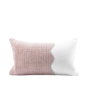 Pink Lumbar Pillow Case,Cushion Cover,Throw Pillow,Home Decorative Pillow, Gift for Girls, Gift for Daughter