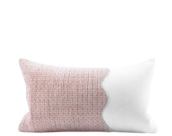 Pink Lumbar Pillow Case,Cushion Cover,Throw Pillow,Home Decorative Pillow, Gift for Girls, Gift for Daughter