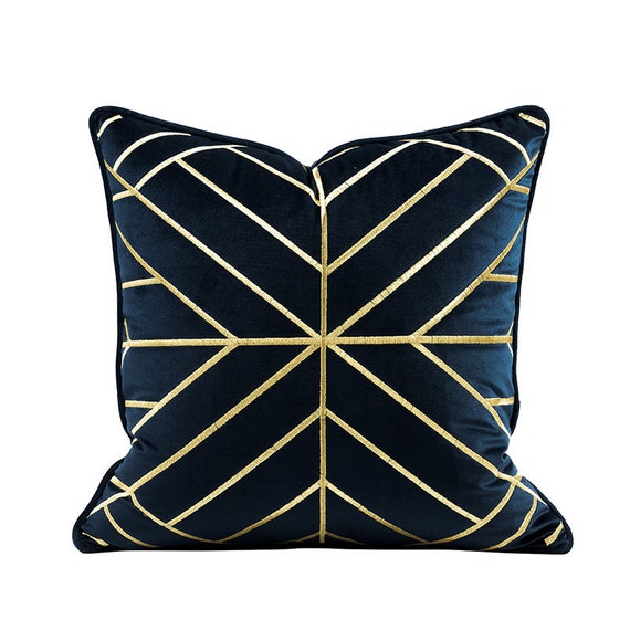 Snowflake Embroidered Velvet Pillow Cover, Decorative Cushion (18X18)