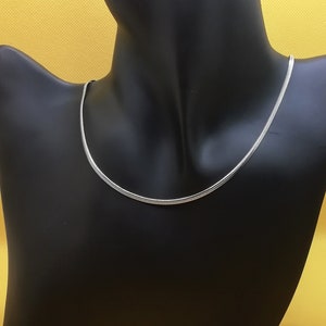 NECKLACE Chain Snake Flat 45cm or 50cm Silver STAINLESS STEEL Hypoallergenic