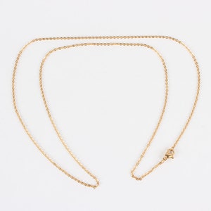 NECKLACE Chain 41cm, 45cm, 50cm or 60cm Gold STAINLESS STEEL Hypoallergenic image 1