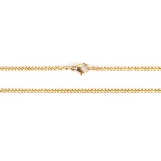 Collier Chaîne Dorée Maille Gourmette 60cm X 6mm - Neuf Ascalido - Homme/Femme