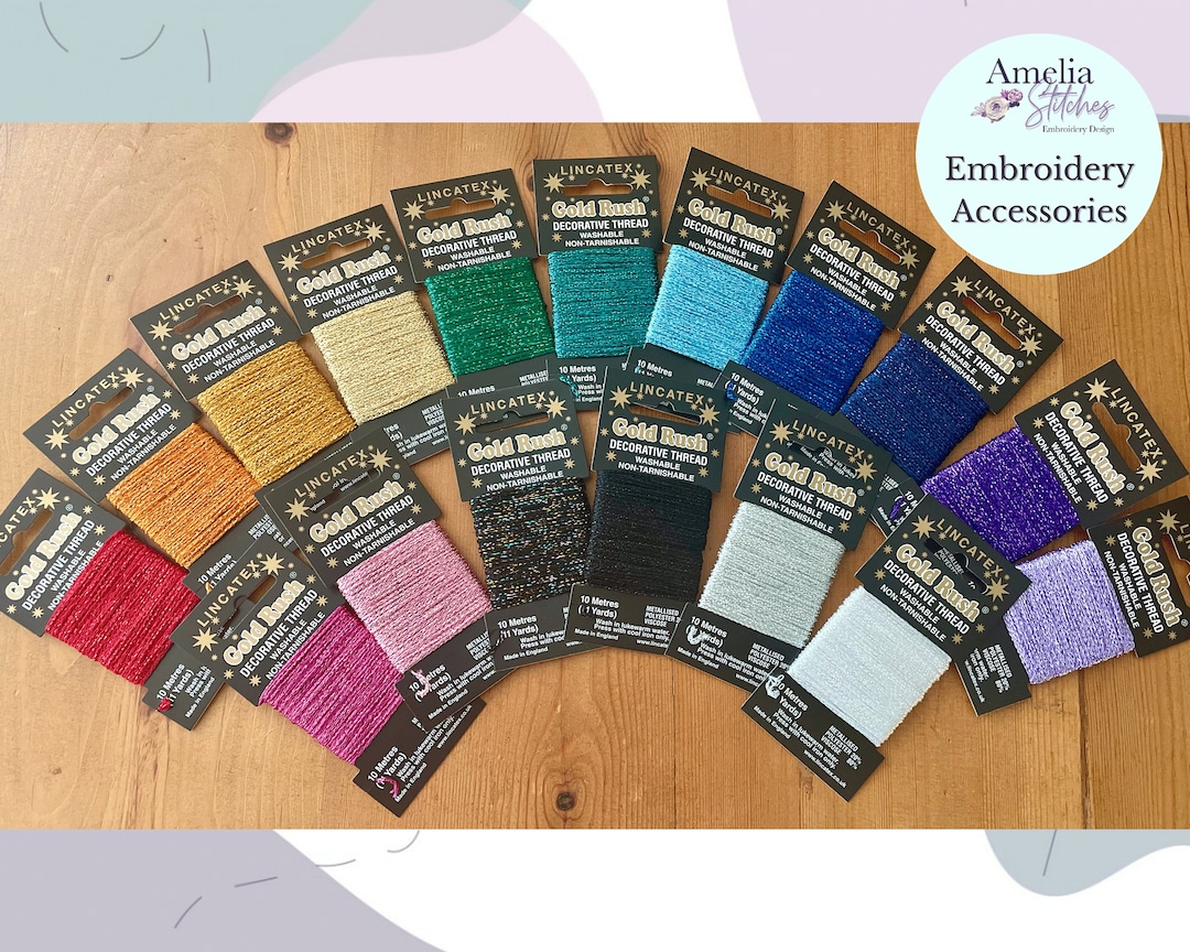 Lincatex Gold Rush Dekorativ Gewinde 80%Viskose 20%Polyester 10 Meter