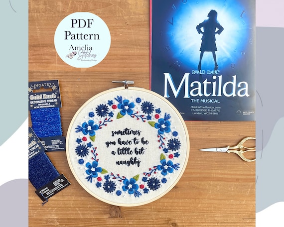Lucky Flip Pattern Mathilda Matilda Inspired PDF Embroidery Pattern sometimes You - Etsy UK