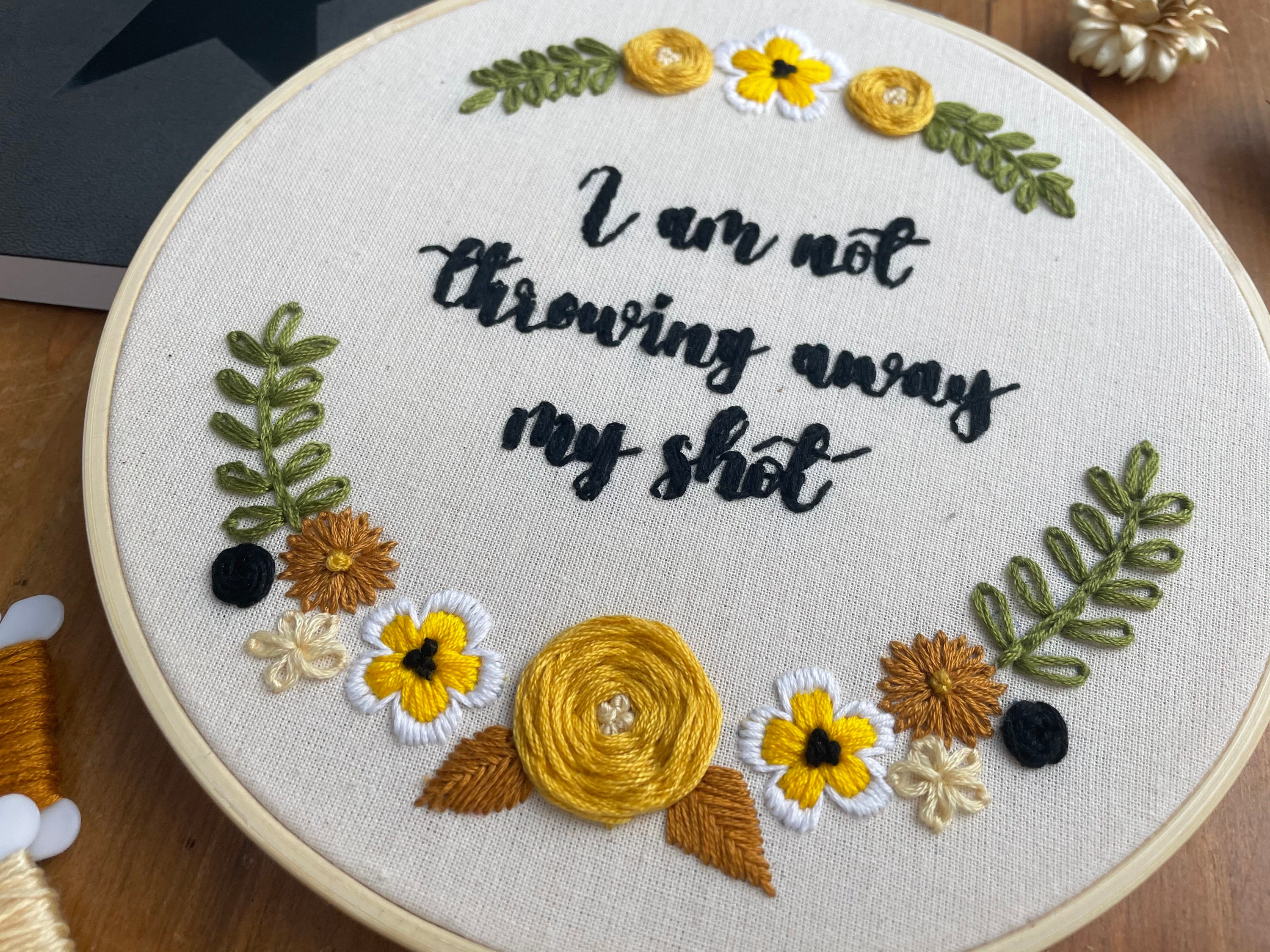 Hamilton Inspired PDF Embroidery Pattern i Am Not Etsy UK