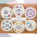 Musical Theatre Inspired Embroidery Kits Bundle Deal! Six, Hamilton, Wicked, Waitress, Les Mis, Dear Evan Hansen - Amelia Stitches 