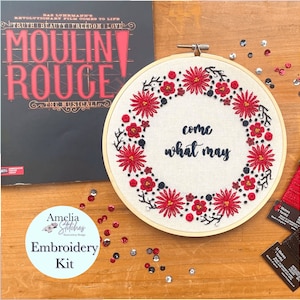 Moulin Rouge the Musical Inspired Embroidery Kit - "Come What May" by Amelia Stitches