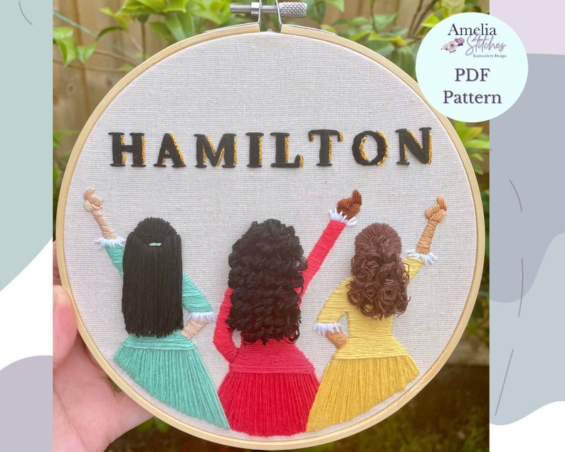 Hamilton Inspired Schuyler Sisters PDF Pattern by Amelia Stitches 