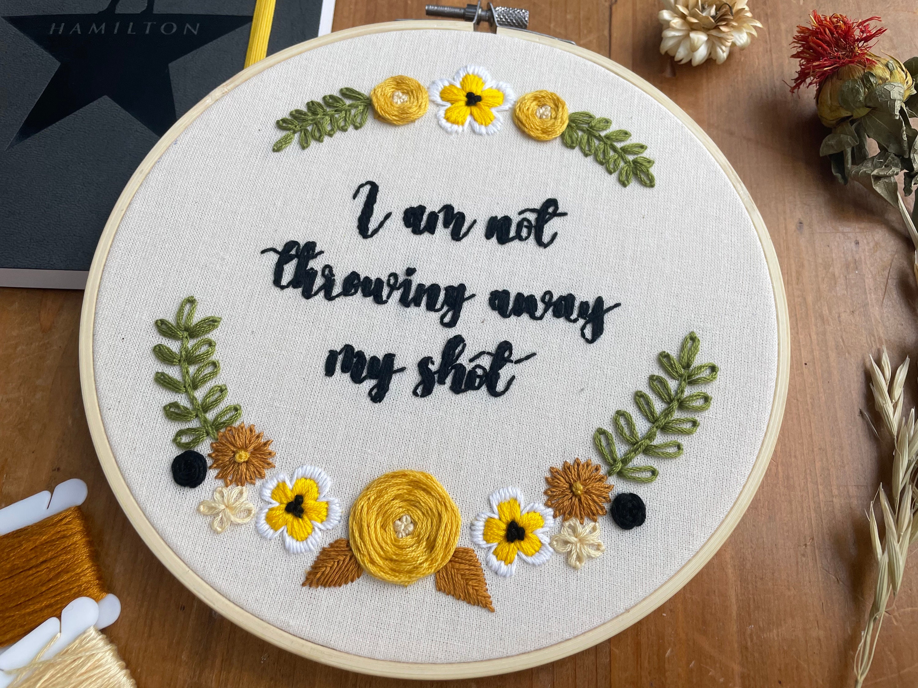 Hamilton Inspired PDF Embroidery Pattern i Am Not Etsy