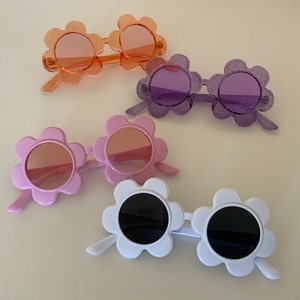 Adult Flower Sunglasses,Groovy Party Shades, Flower Power,70’s Bachelorette Party,Flower Shaped Adult Sunglasses, Adult Retro Sunglasses