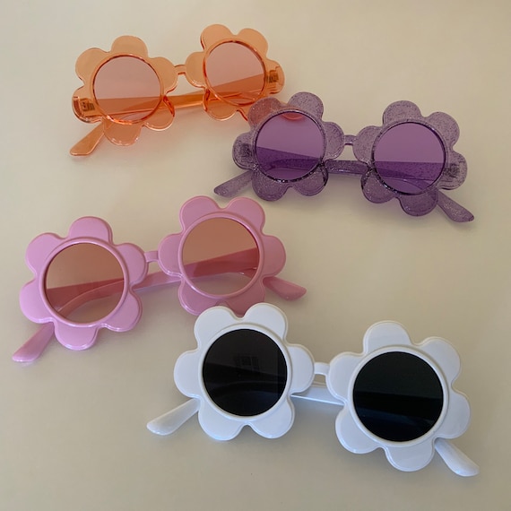 Adult Flower Sunglasses,groovy Party Shades, Flower Power,70s Bachelorette  Party,flower Shaped Adult Sunglasses, Adult Retro Sunglasses 