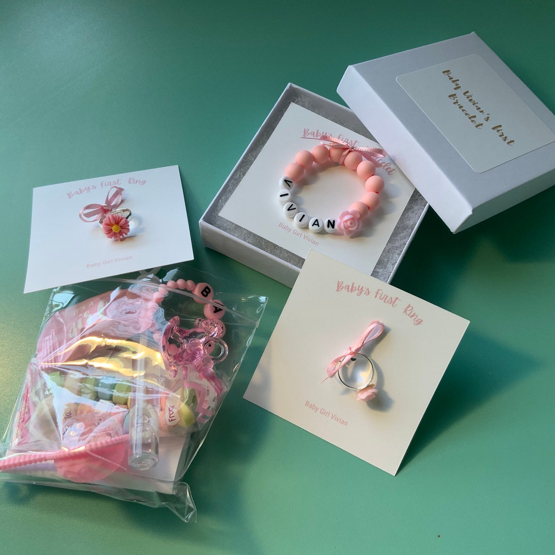 Baby Girl Ring Babys First Ring Baby Jewelry Baby Shower Etsy