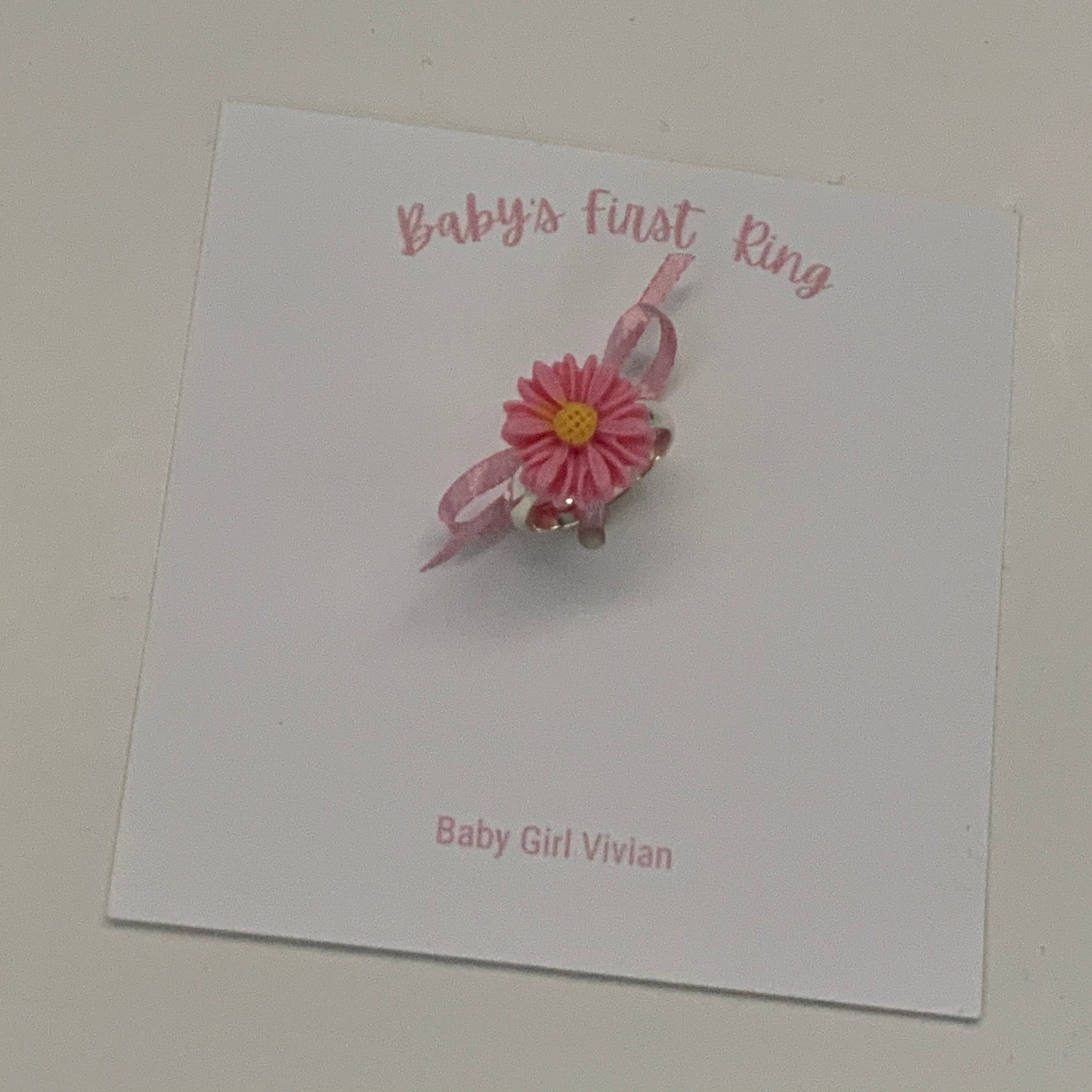 Baby Girl Ring Babys First Ring Baby Jewelry Baby Shower Etsy