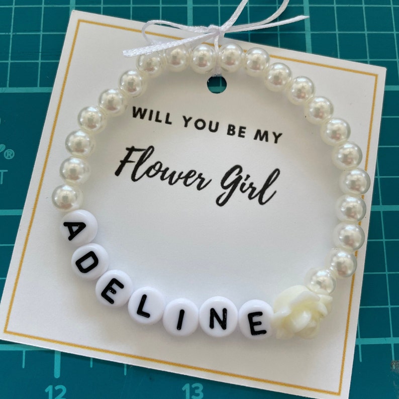 Flower Girl Proposal Bracelets Flower Girl Box Flower Girl Etsy
