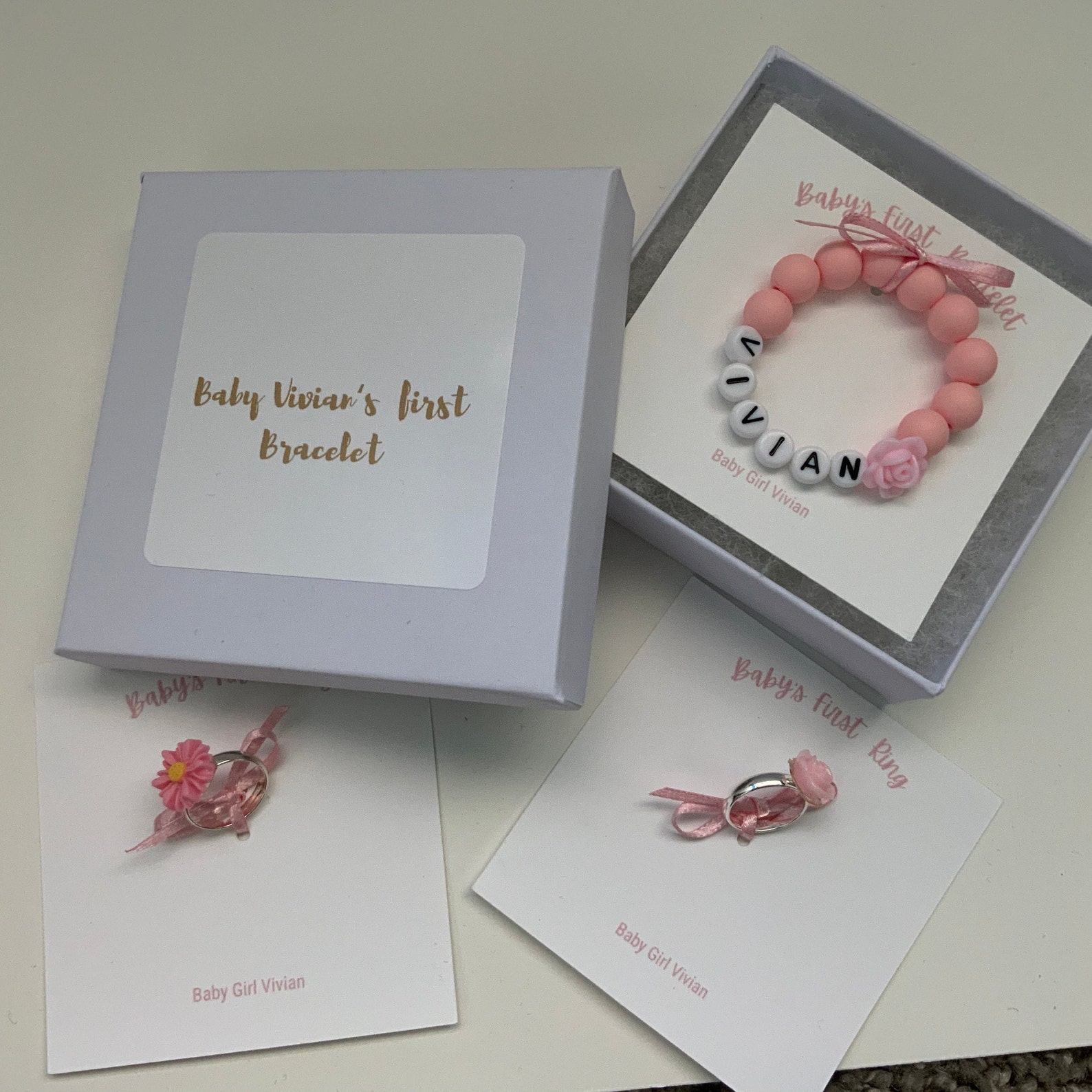 Baby Girl Ring Babys First Ring Baby Jewelry Baby Shower Etsy