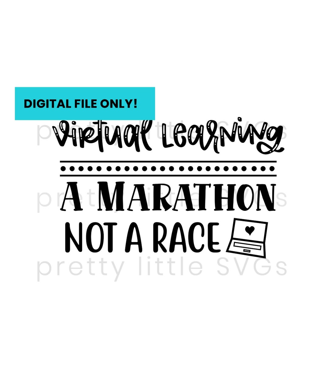 Virtual Learning SVG File Mockup Included Svg, Png, Jpg, Dxf, Eps