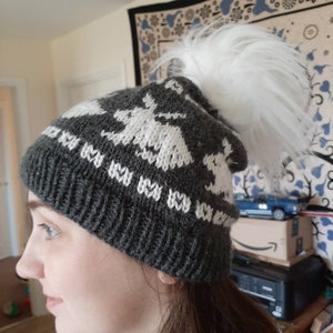 Hand knitted Rabbit hat. Warm, fun and ideal for bunny lovers of all ages!