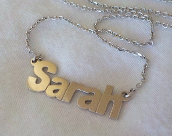 Solid 14k White Gold Sarah Necklace 4.1 