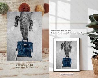 Authentic Alligator With Exquisite Leather Bag Print | True-to