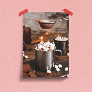 Cozy Hot Cocoa Poster | Warm Winter Beverage Print for Comforting Holiday Vibe Decor #162