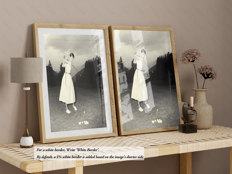 Audrey Hepburn Vintage Golf Poster | Black and White Classic Audrey Hepburn Golf Fashion Wall Art for Living Room Decor - Framed Print #91 image 4