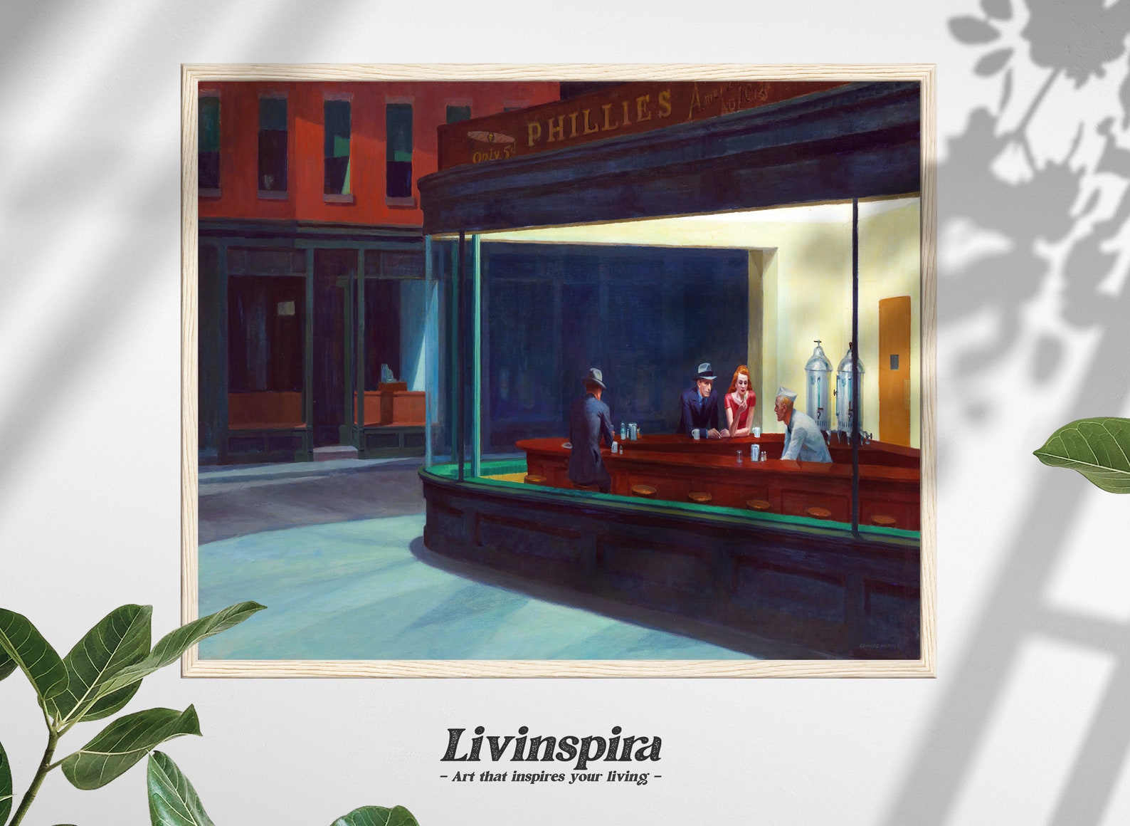 Edward Hopper Print - Nighthawks Famous Painting Classic Diner Art ...