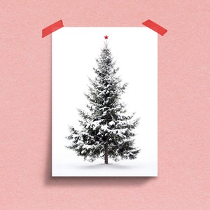 Verschneites Weihnachtsbaum Poster | Gelassene Winterlandschaft für einen eleganten Urlaub #160