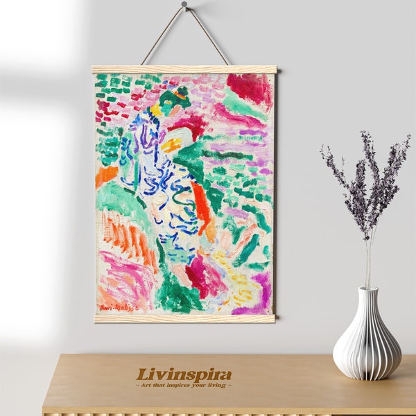 Matisse's Vibrant Expression Art | La Japonaise - Woman beside the Water | Colorful Dance of Brush Strokes & Emotions – Poster Hanger #128