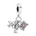 PANDORA Charms, Airplane, Globe & Suitcase Dangle Charm, Sterling Silver Pendant Charm, Pandora Bracelet Charms 
