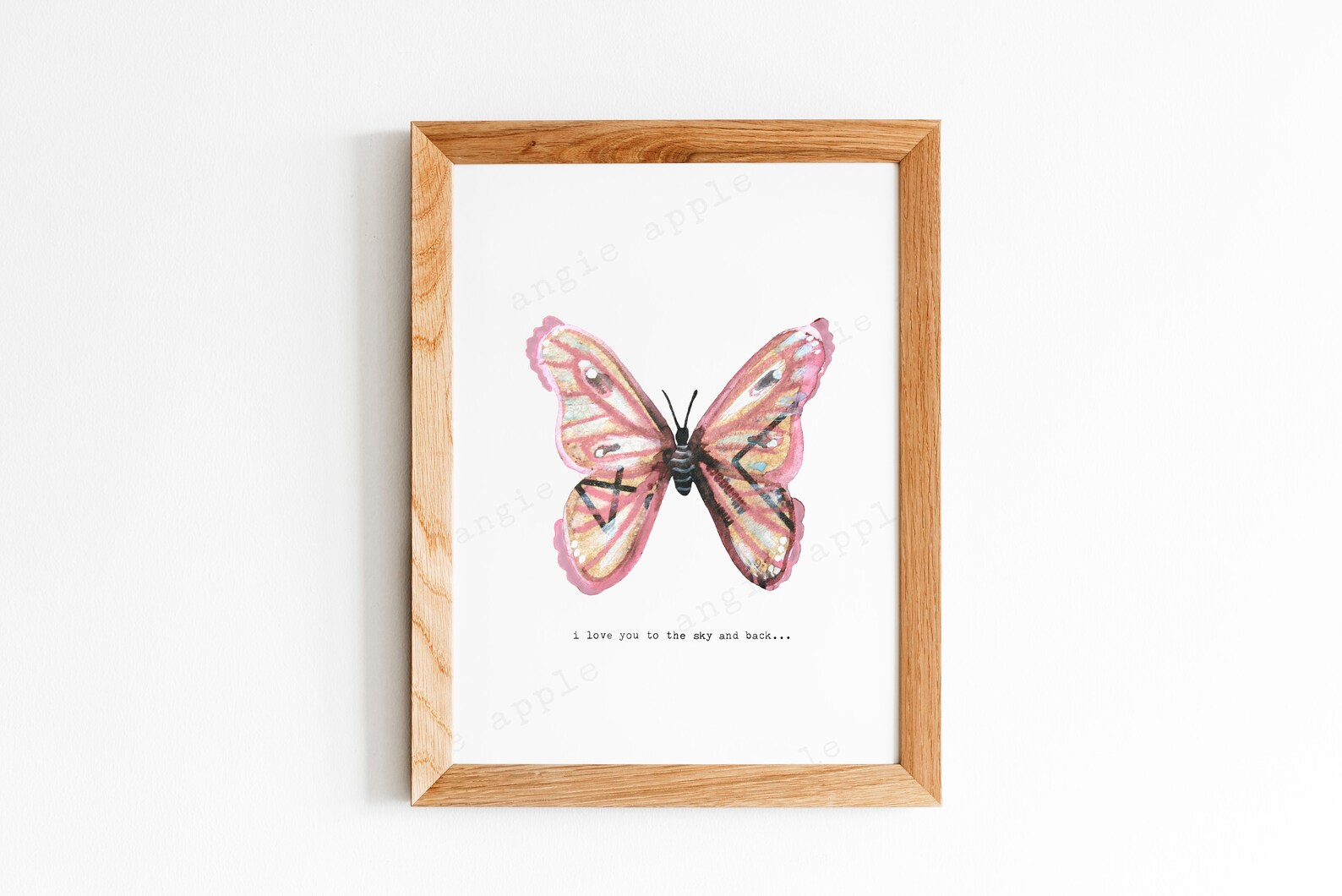 Digital Download Pink Butterfly Wall Art Instant Download Etsy