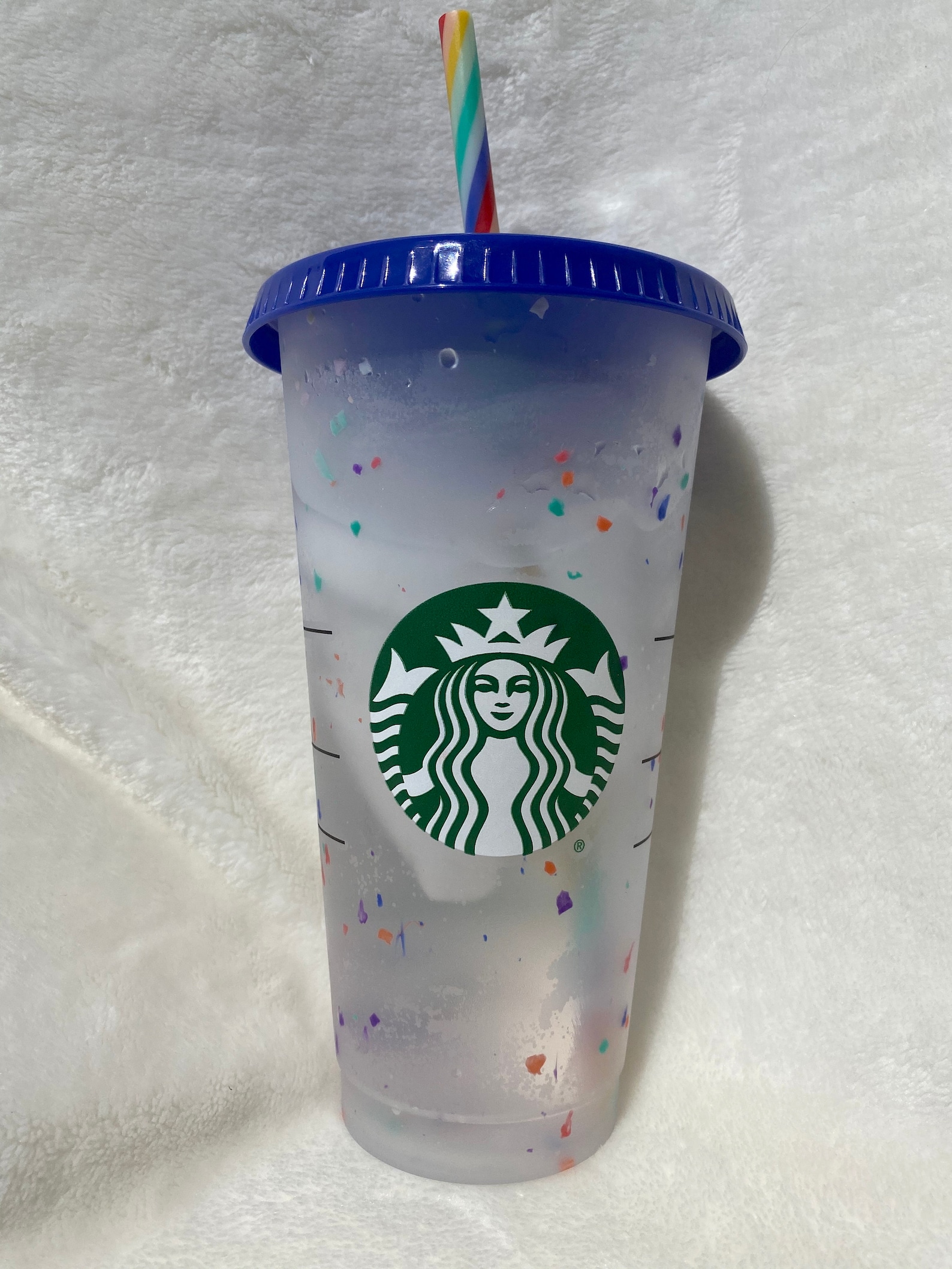 Rainbow Starbucks Color Changing Cups Rainbow Design Etsy