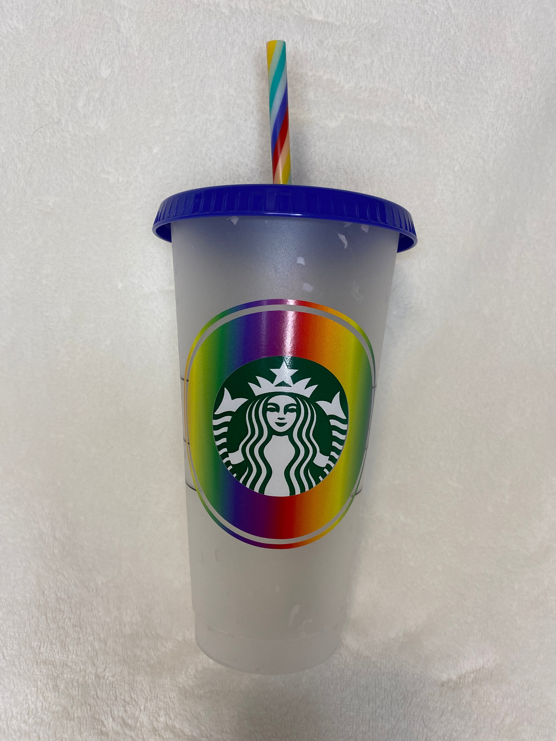 Rainbow Starbucks Color Changing Cups Rainbow Design Personalized