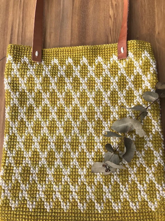 TAPESTRY CROCHET PATTERN. Rhombus Tote Bag Modern Crochet. -  Finland