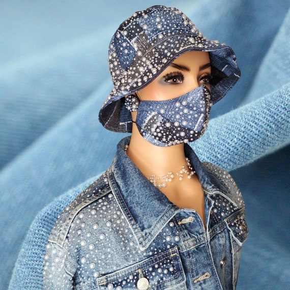 Custom denim Patchwork Women\'s Hat EOZY Tie Dye Denim Patchwork Cowboy Hat for Women Men  main image 2