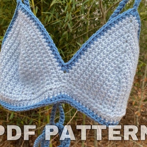 PDF pattern for crochet bikini style top