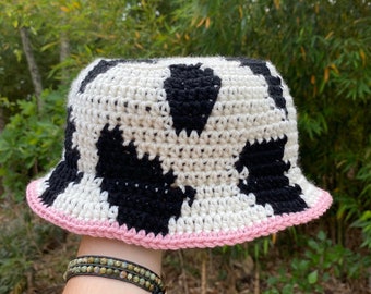 Crochet Vache Imprimer seau chapeau