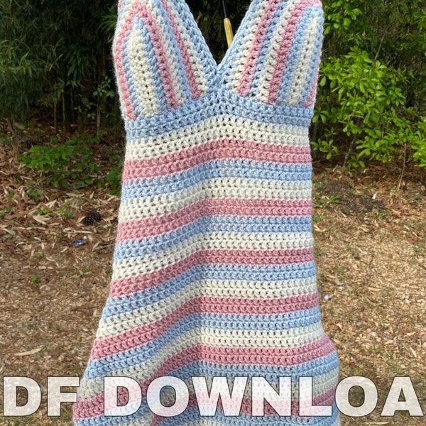 Crochet Pattern for Striped Sundress