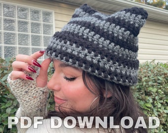 Crochet Cat Beanie Pattern
