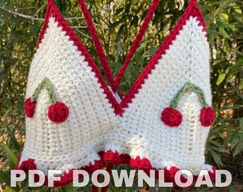 Crochet Pattern for Cherry Top - Etsy