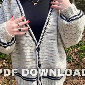 Crochet Taylor Swift Folklore Cardigan PDF Patron image 1