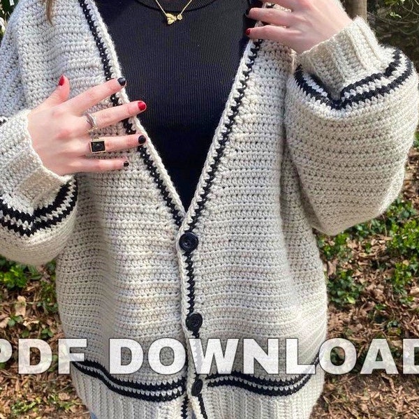Crochet Cardigan Pattern Etsy